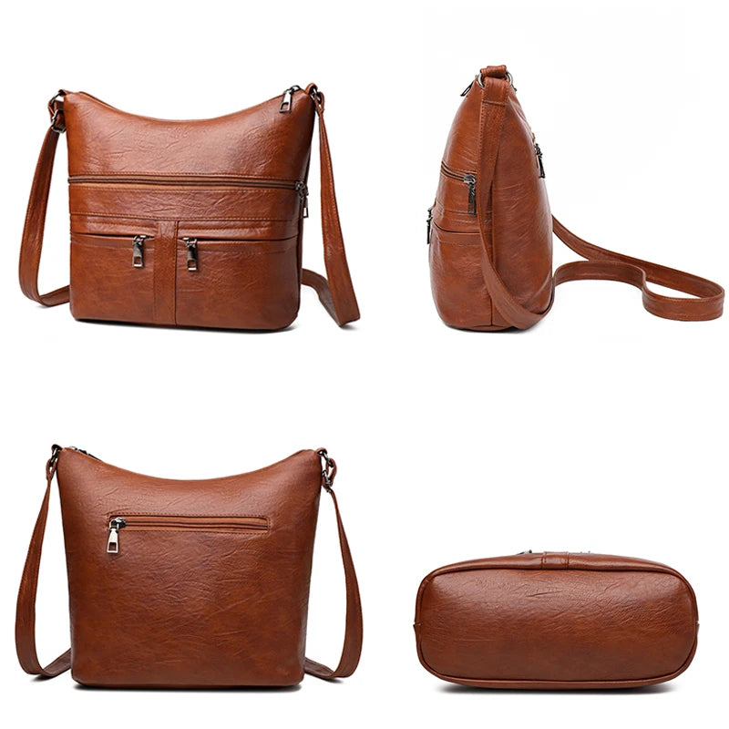 Women's Stylish Large Leather Shoulder Bag