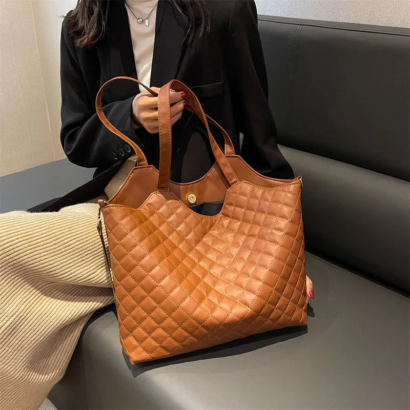 Large Capacity Shoulder Bag Wide Strap Crossbody Bags for Women