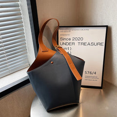 Stylish PU Leather Shoulder Bag with Large Capacity