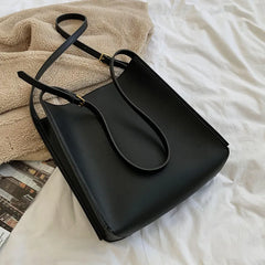 Large Capacity Soft PU Leather Tote All-match Handbag Lady Casual
