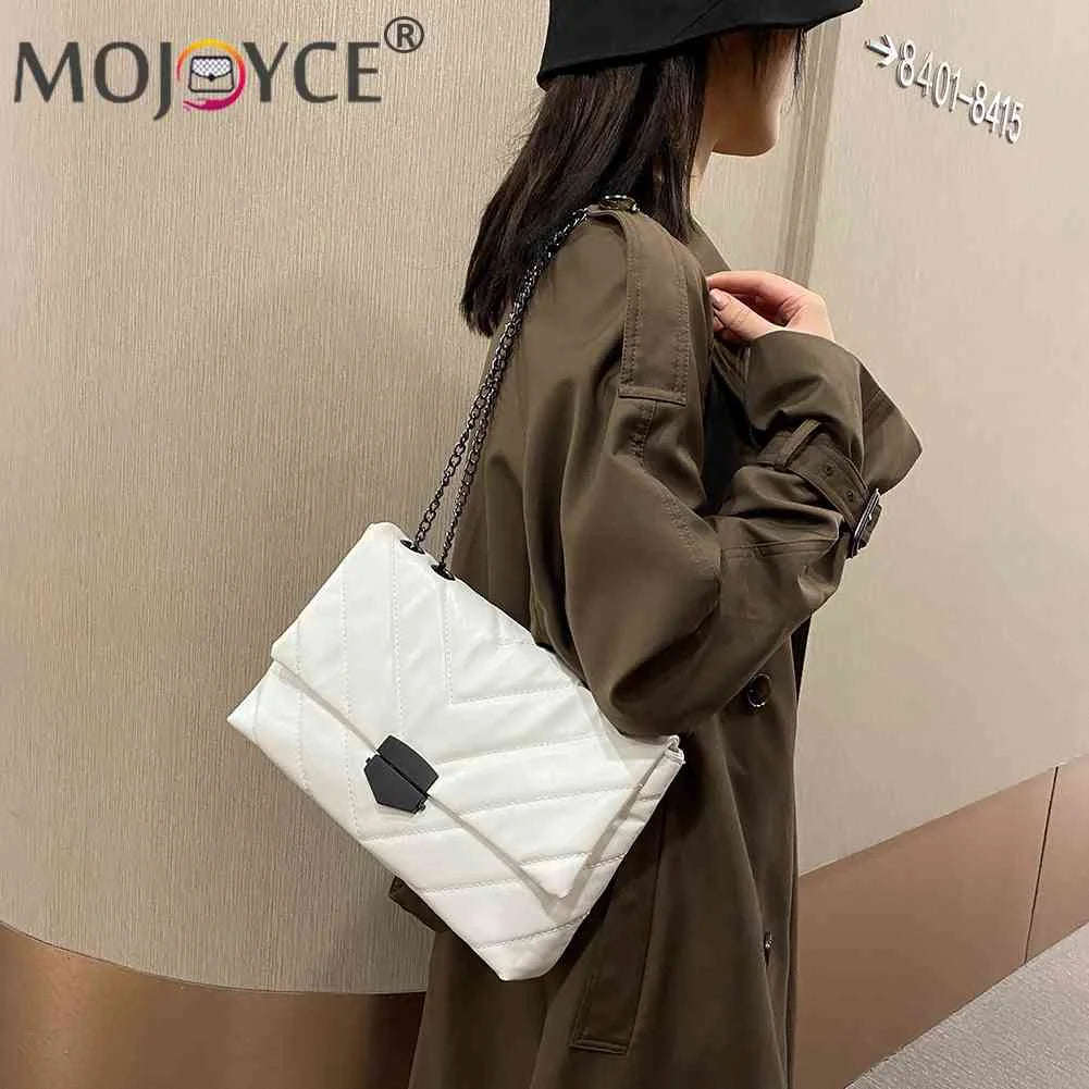 Large Capacity Shoulder Handbag Women Solid PU Leather Crossbody Bag