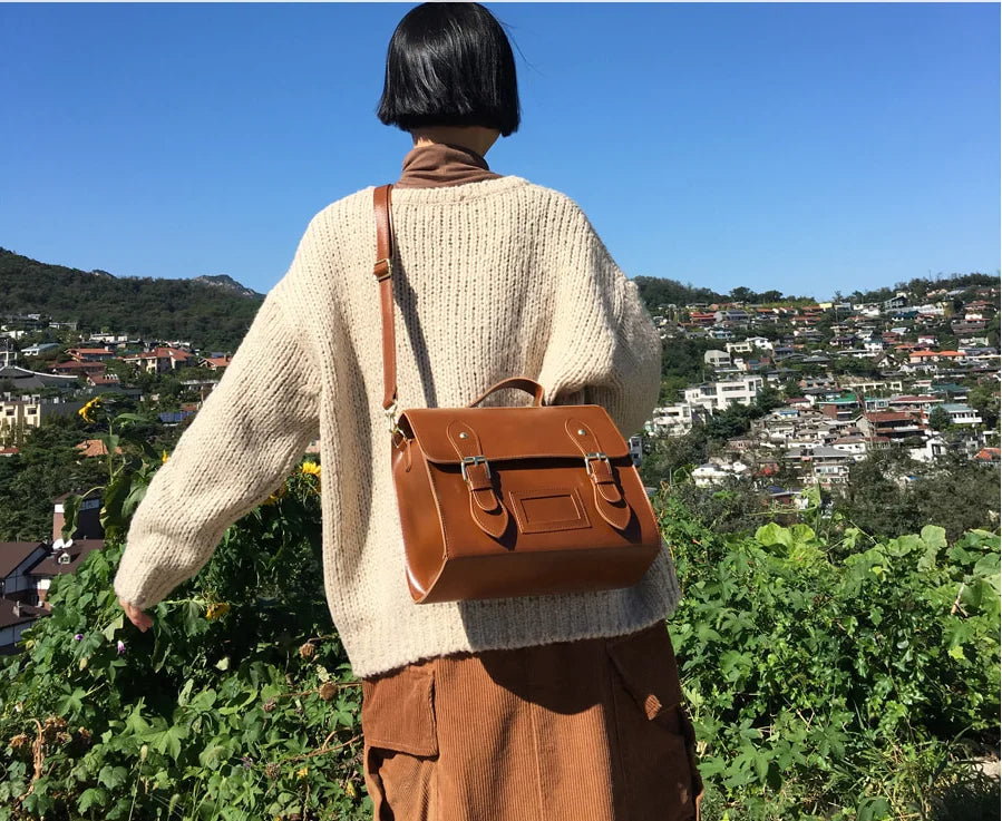 Vintage Ladies Pu Leather Tote Bags Large Shoulder Bag