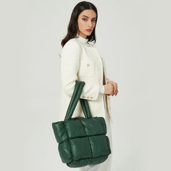 Large Tote Padded Handbags Winter Purse