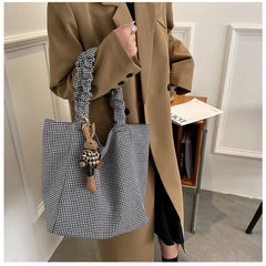 Large-capacity Canvas Handbag Retro Style One-shoulder Bag