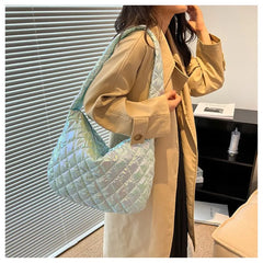 Multicolor Rhombus Pattern Messenger Bag