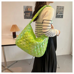Multicolor Rhombus Pattern Messenger Bag