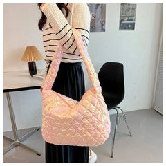 Multicolor Rhombus Pattern Messenger Bag
