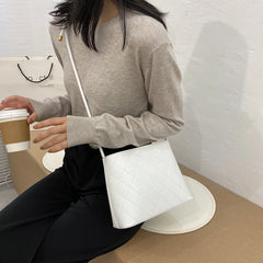 Lattice Pattern Envelop Handbag PU Leather Shoulder Crossbody Bag