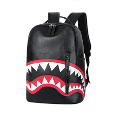 Camouflage Leather Backpack Men Shoulder Bag Travel Laptop School Bagpack
