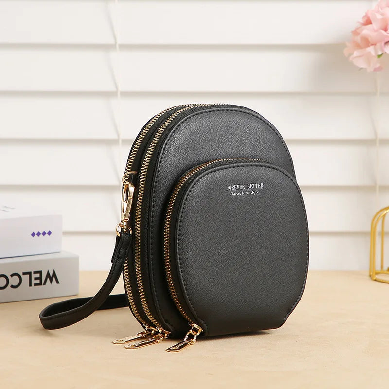 Women's Mini Shoulder Bag Vintage Crossbody Purses Small Round Handbag