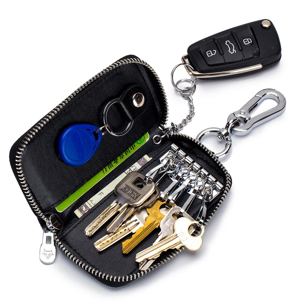 Crocodile Pattern Leather Key Wallet Holder