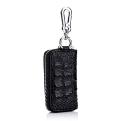 Crocodile Pattern Leather Key Wallet Holder