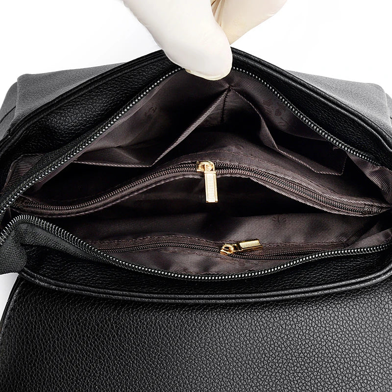 Leaves Pattern Women Shoulder Bags PU Leather Purses and Handbags