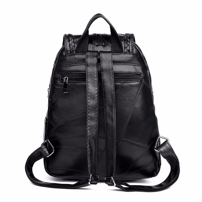Leisure Women's Backpack Soft PU Leather Handbag Shoulder Bag