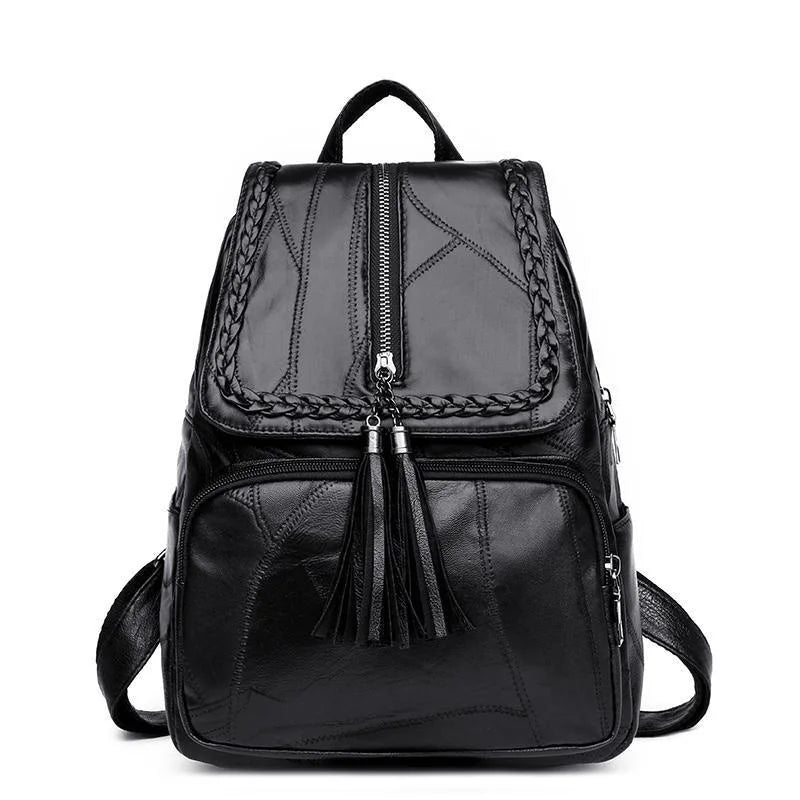 Leisure Women's Backpack Soft PU Leather Handbag Shoulder Bag