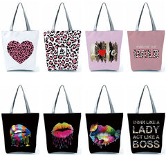 Leopard Shoulder Bags Travel Beach Bag Reusable Shopping Bag