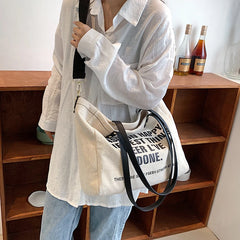 Canvas Women's Shoulder Bag Casual Travel Tote School Bag Large Capacity