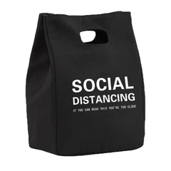 Letter Print Lunch Bag Insulated Thermal Breakfast Portable