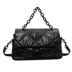 Lingge Acrylic Chain Padded Crossbody Bag Winter