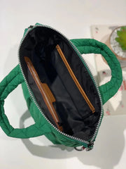 Lingge Quilted Crossbody Bag Nylon Shoulder Large Tote Sac