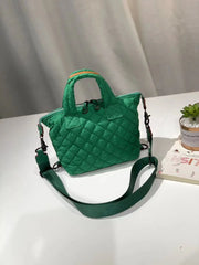 Lingge Quilted Crossbody Bag Nylon Shoulder Large Tote Sac