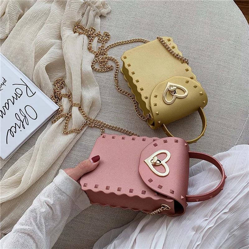 Rivet Jelly Crossbody Bag for Women