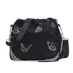 Luminous Butterfly Chain Shoulder Pouch