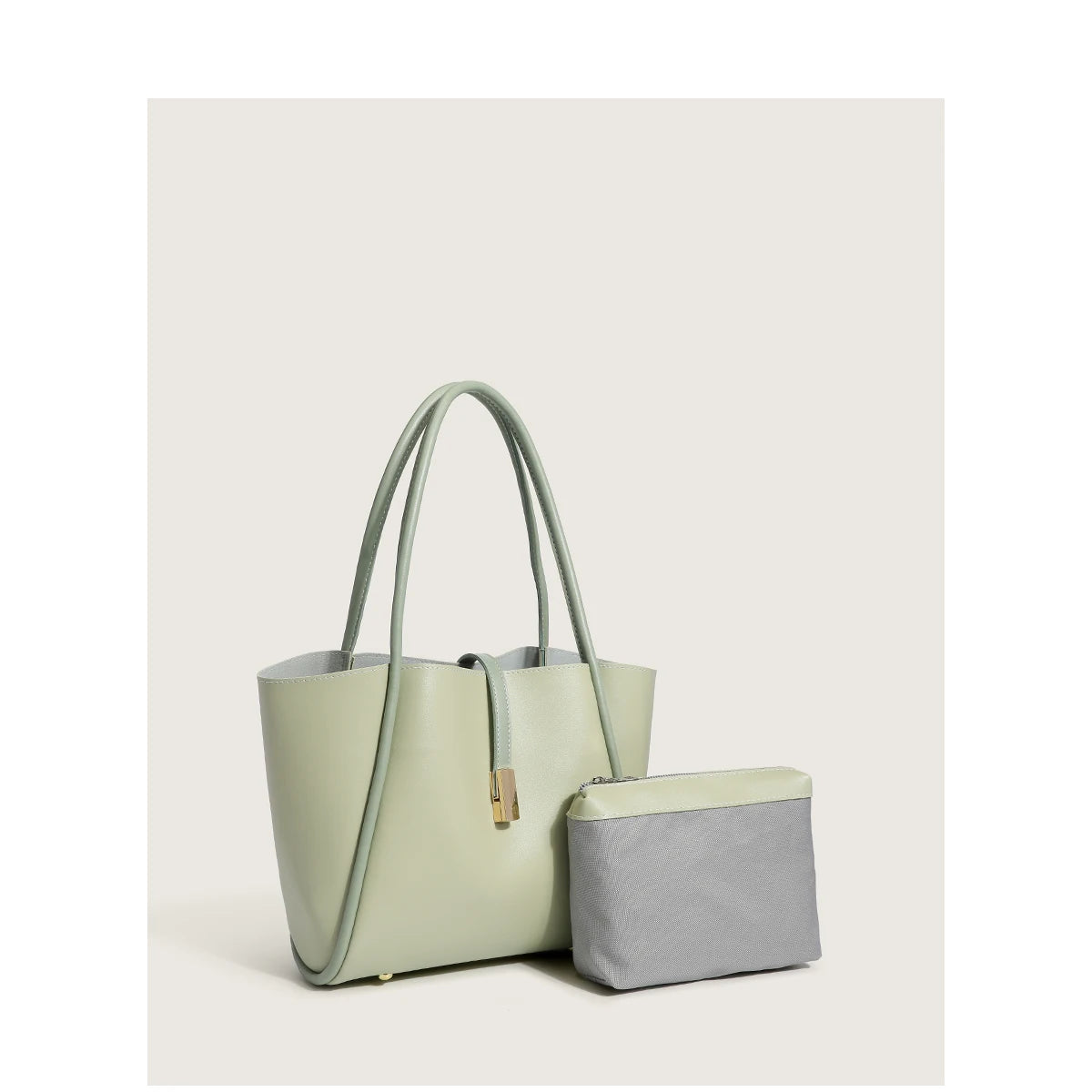 Women's PU Leather Shoulder Tote Bag Large Capacity Handbag