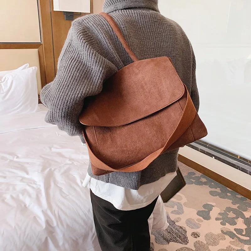 Large Capacity Women Bags suede Leather Crossbody Bags Ladies Shoulder Bag