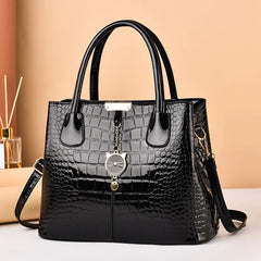 Stone Print Leather Handbag Large Capacity One-shoulder Crossbody Bag