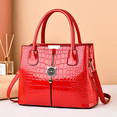 Stone Print Leather Handbag Large Capacity One-shoulder Crossbody Bag