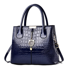 Stone Print Leather Handbag Large Capacity One-shoulder Crossbody Bag
