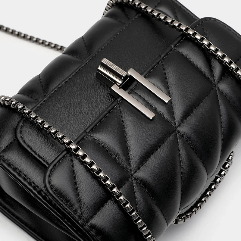 Leather Chain Crossbody Bags For Women Handbags Purses Small Shoulder