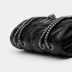 Leather Chain Crossbody Bags For Women Handbags Purses Small Shoulder