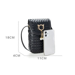Small PU Leather Crossbody Bag for Women