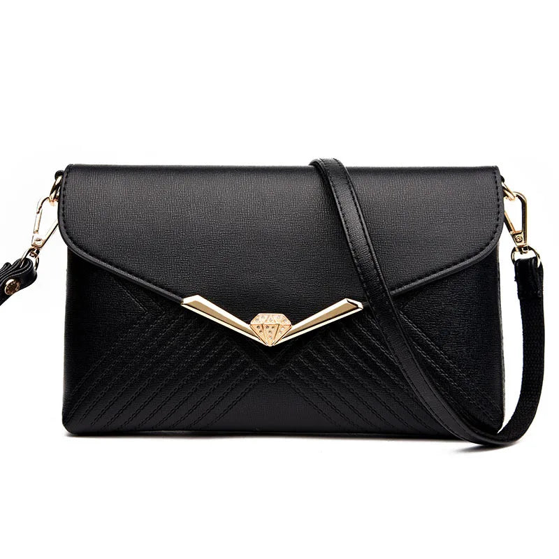 Small Leather Women Bag Crossbody Messenger Shoulder Bag Flap Bag Purse