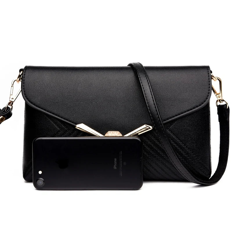 Small Leather Women Bag Crossbody Messenger Shoulder Bag Flap Bag Purse