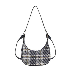Plaid Underarm Shoulder Bags PU Leather Women Handbag Totes