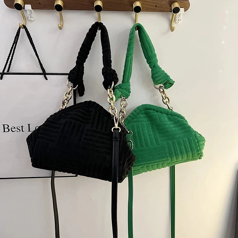Women Towel Embossed Crossbody Bags Ladies Party Clutch