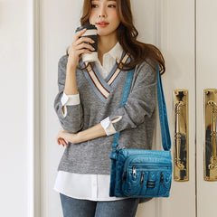 Women's Soft Leather Handbag with Shoulder Strap
