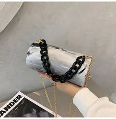 Marbling Acrylic Box Bag Small Shoulder Bag Evening Bag