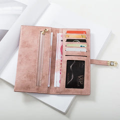 Matte Wallet Women's Long Colorful Ladies Clutch