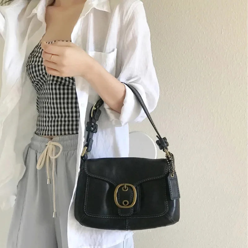 Medieval Vintage Bag Women Retro Small Armpit Antique Bag Adult Girls PU Shoulde