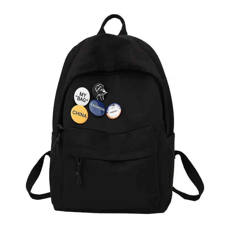 Nylon Waterproof Backpack Men Travel Backbag College Students Shoulder Bag