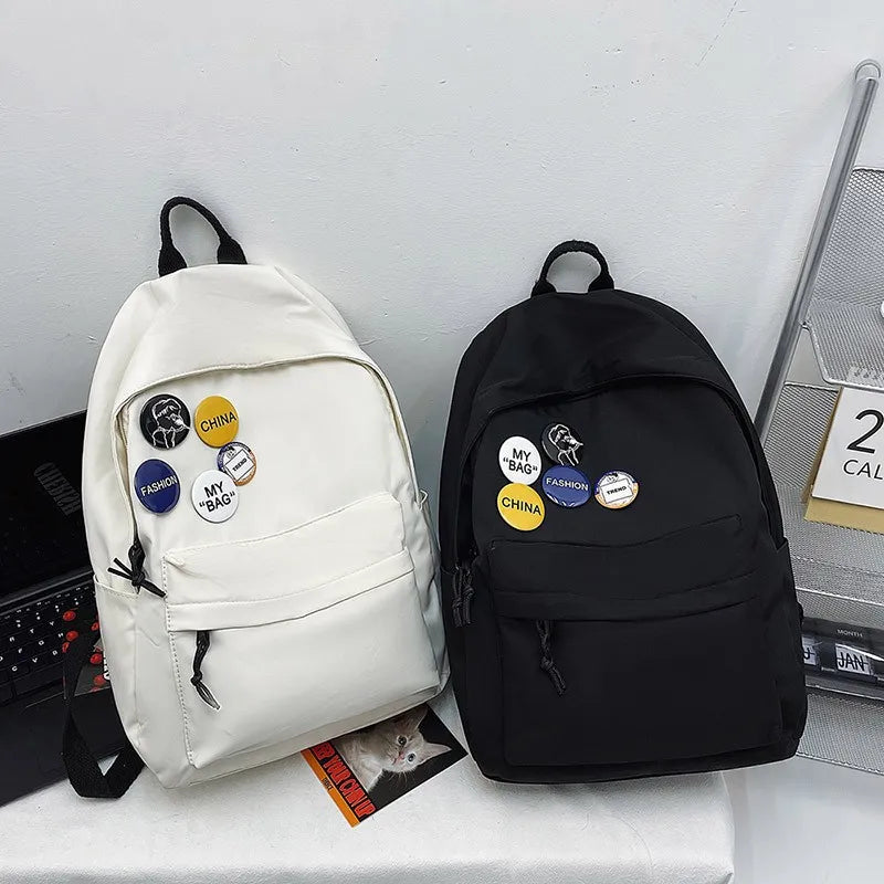 Nylon Waterproof Backpack Men Travel Backbag College Students Shoulder Bag