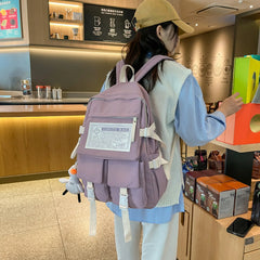 Unisex Laptop Schoolbag Waterproof Nylon Travel Backpack