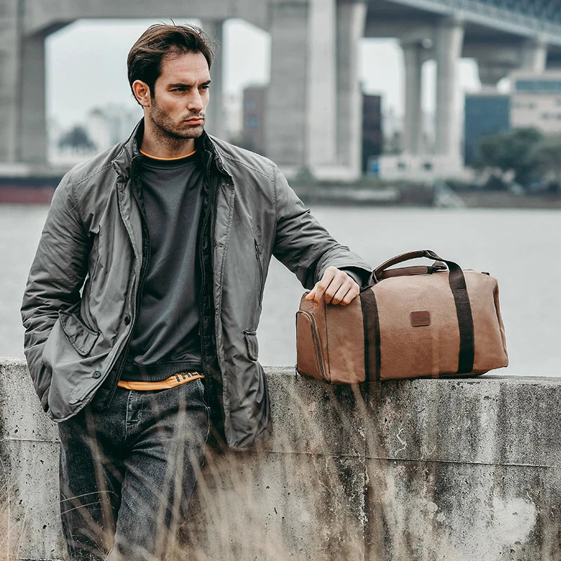 Canvas Travel Duffle Bag Weekend Hand Bag Organizer