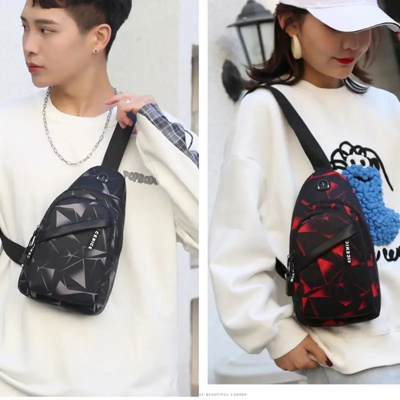 Men Casual Shoulder Bag Travel Crossbody Bag Sling Bag Pack Messenger Pack Chest