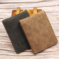 Men Wallets Matte Retro Wallets for Man PU Leather Short Wallet