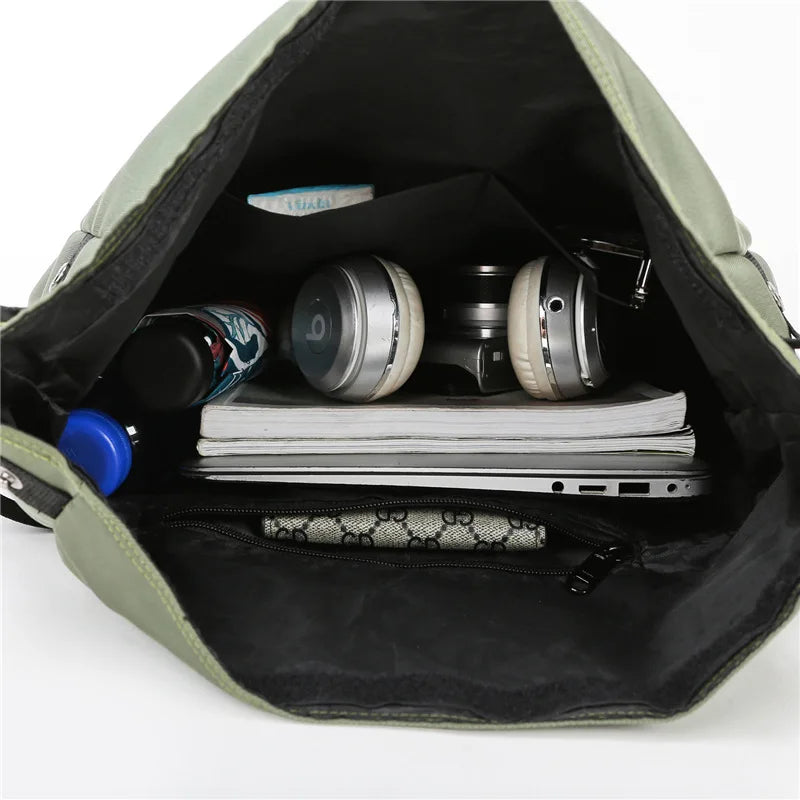 Men Women Travel Backpack Soft Fabric Tooling Backpack